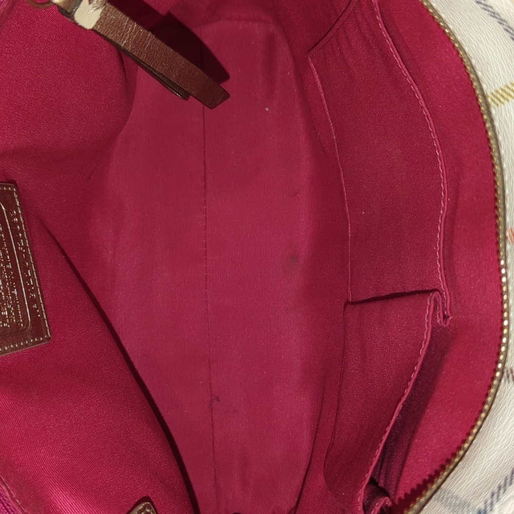 Coach Tattersall purse with Callouts Leather Needs Some Painting - Picture 9 of 12